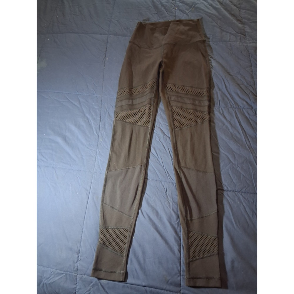 Lululemon High Times Pant Mesh Black Leggings‎ LW5BS4S Size 4 High Rise Yoga